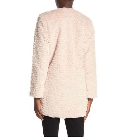 Democracy Faux fur open front jacket Cream size S - Picture 5 of 5